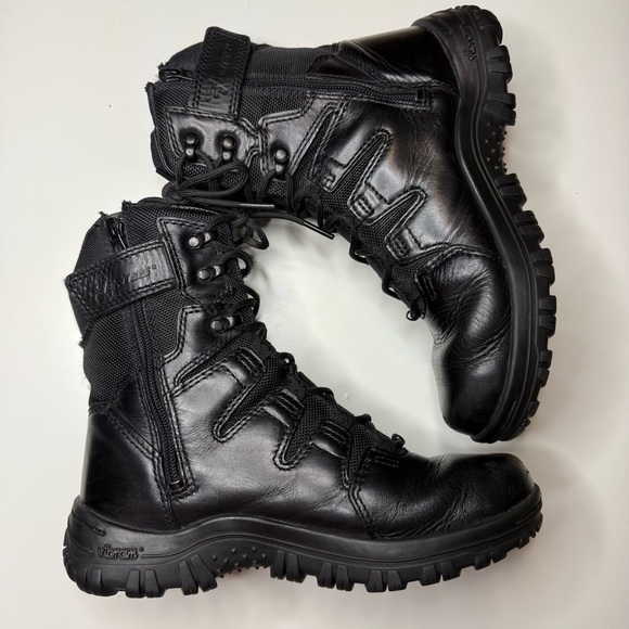 Bates Men's Black Combat Boots side zipper, guessing size 7 - see measurements - Picture 2 of 11